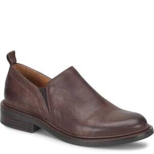 NEW SOFFT women's naisbury leather slip-on in cocoa brown